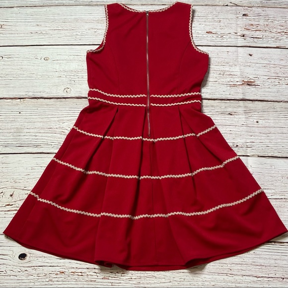 Altar’d State Red A-Line Ivory Striped Dress Sz S - Picture 14 of 14
